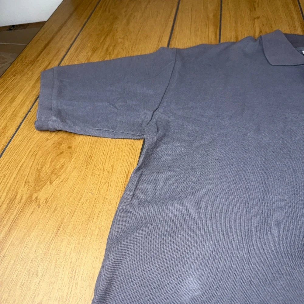 Lacoste Mens Polo Shirt‎ Size 7 Gray Cotton Short Sleeve Classic Casual